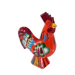Nils Olsson Swedish Dala Rooster Figurine 3.25" Hand-Painted Red Chicken